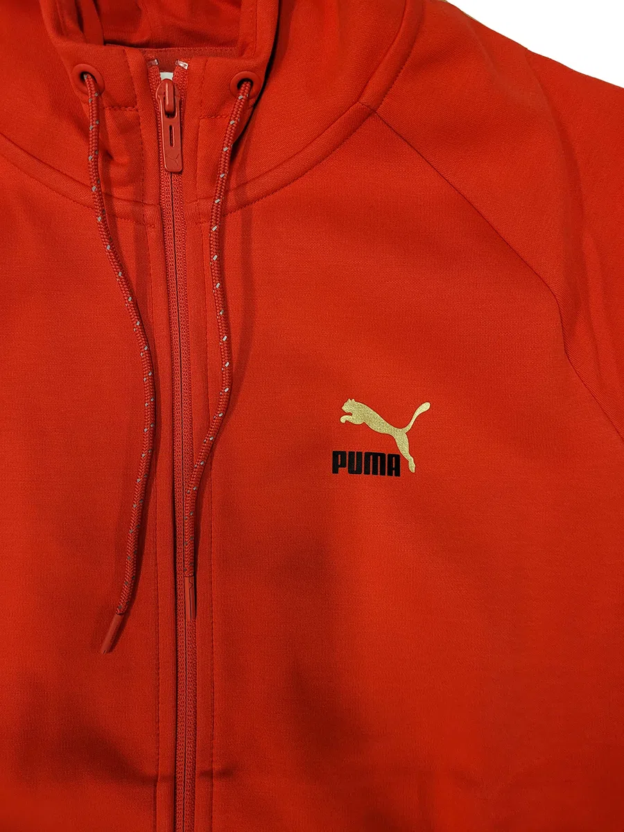 Men's Puma High Risk Red Classics Tech FZ Hoodie DK - M