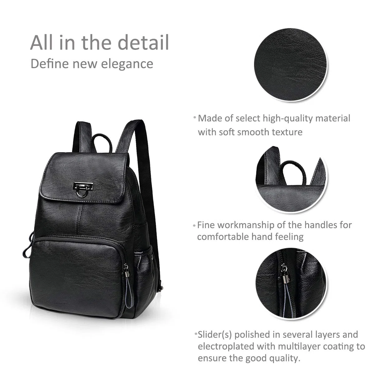 NICOLE & DORIS Zaino in pelle donna Zaino casual in pelle daypack da donna Zaino Borse a Tracolla Zaino Donna