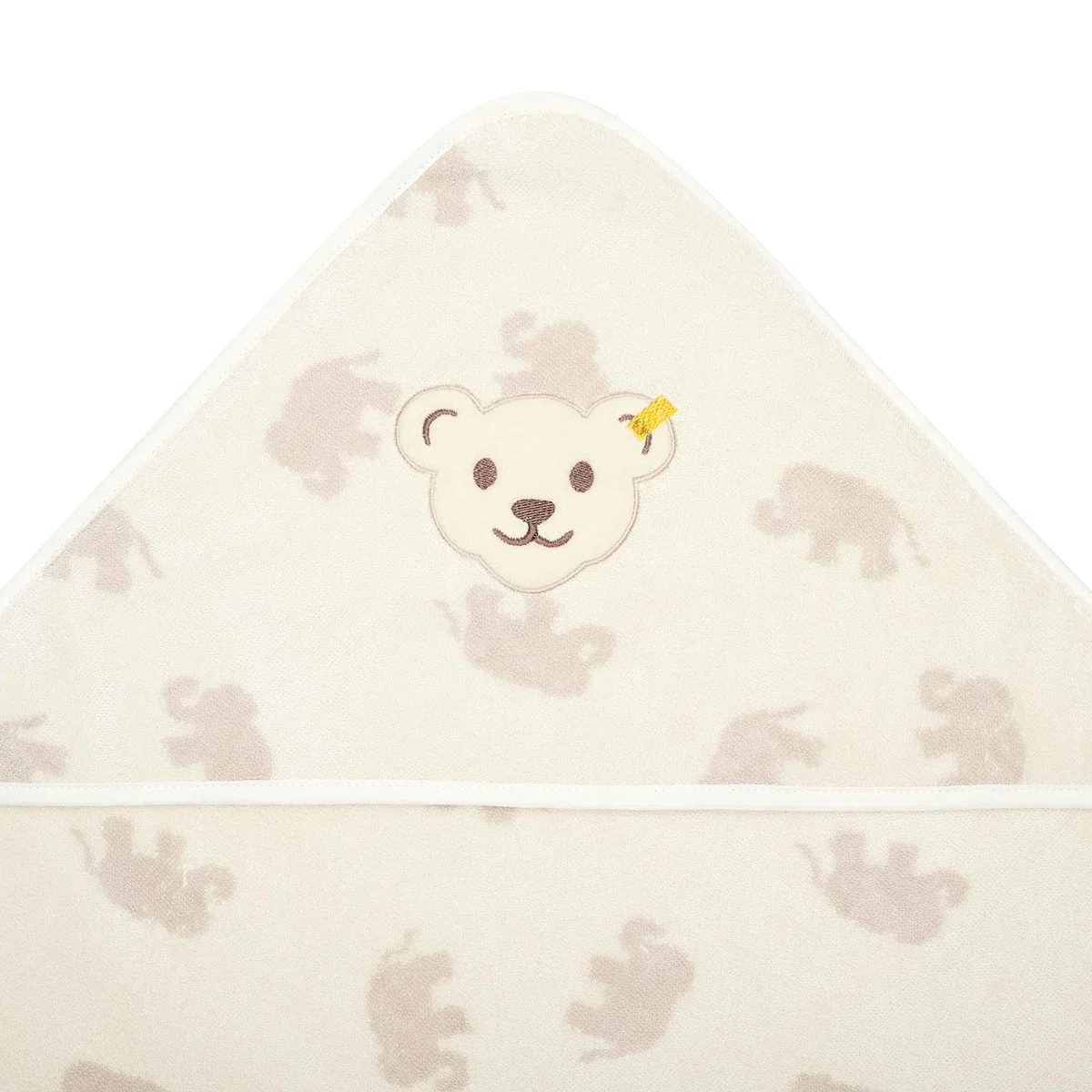 Steiff Mini Basic Badetuch con Kapuze, Cloud Dancer, One Size Ragazzi Unisex