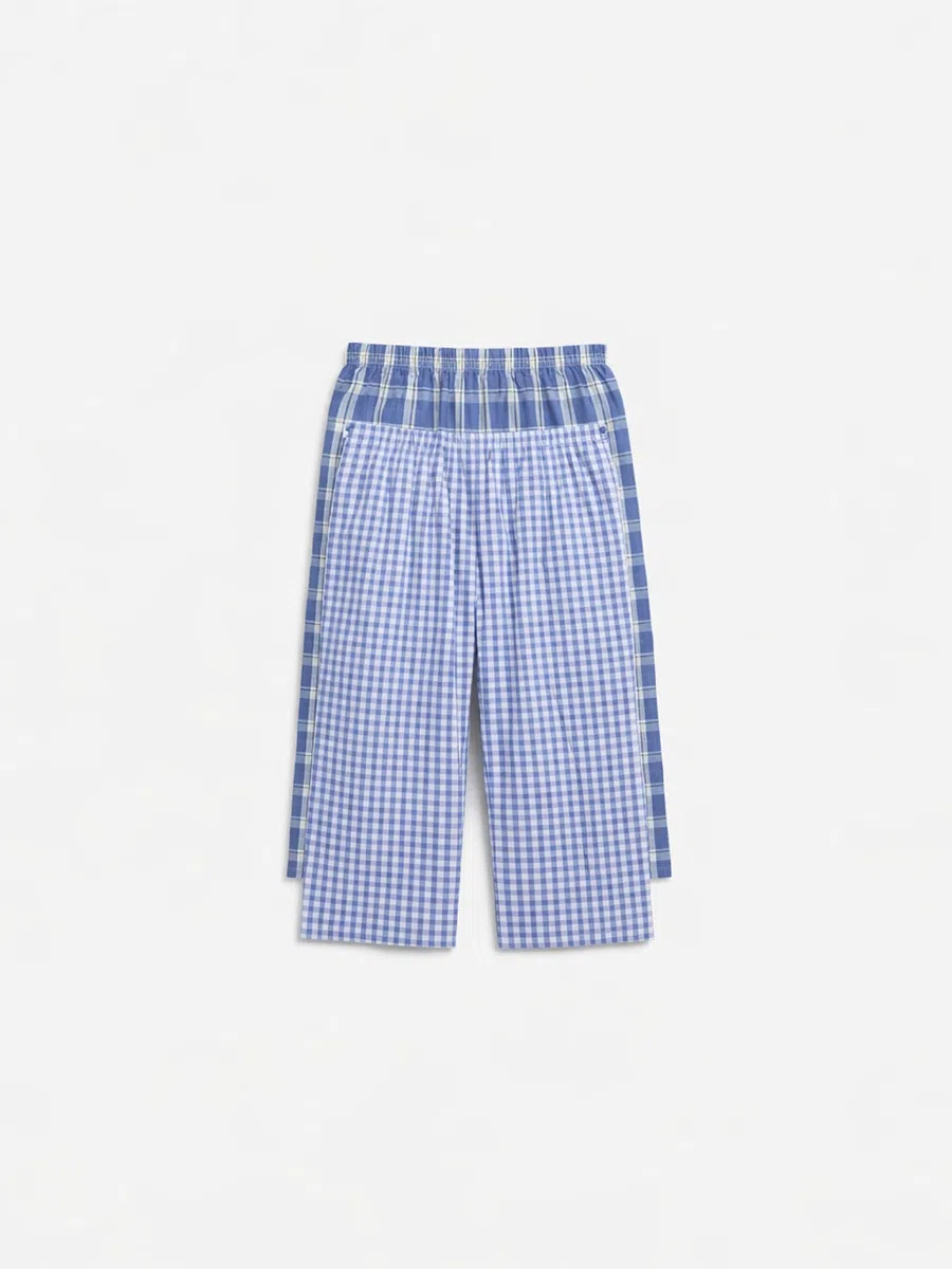Marks & Spencer Bambini 2-Pack Set Pigiama a Quadri in Puro Cotone – vestibilità Regolare – Stampa Classica