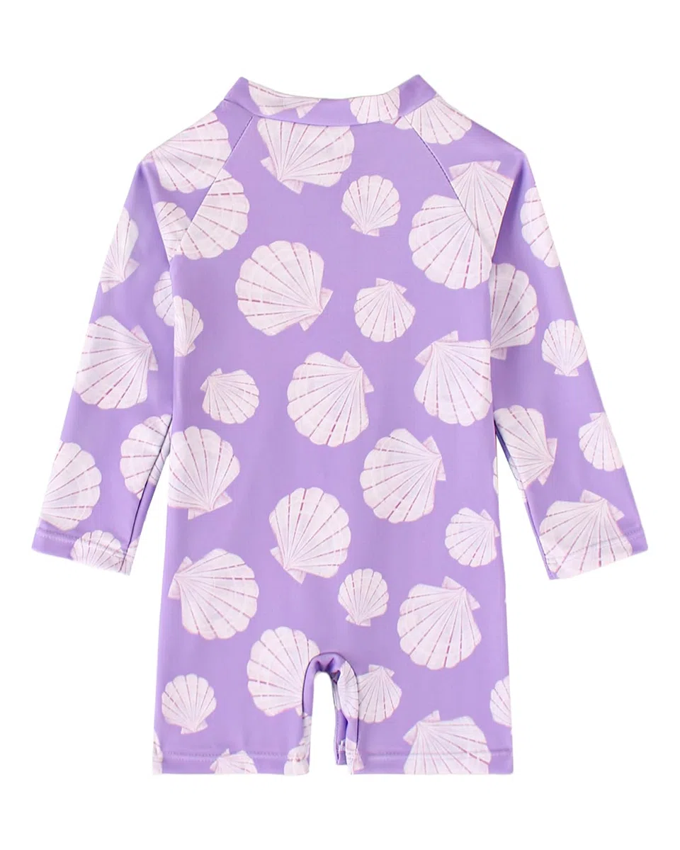 WYTbaby Costume da bagno per bambini, protezione UV, con bottoni, monopezzo, a maniche lunghe, per bambini da 3 mesi a 3 anni