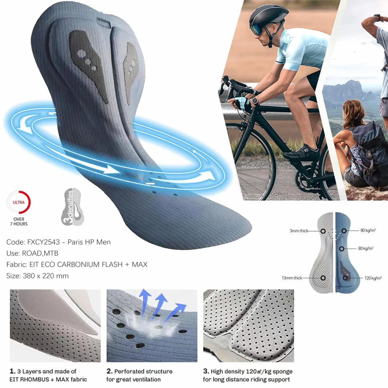 Tuta da Triathlon a Maniche Corte da Uomo，Ciclismo Body Skinsuit All'aperto Sportswear Abbigliamento Triathlon with Pad per Nuoto/Corsa/Ciclismo, Men's Trisuit