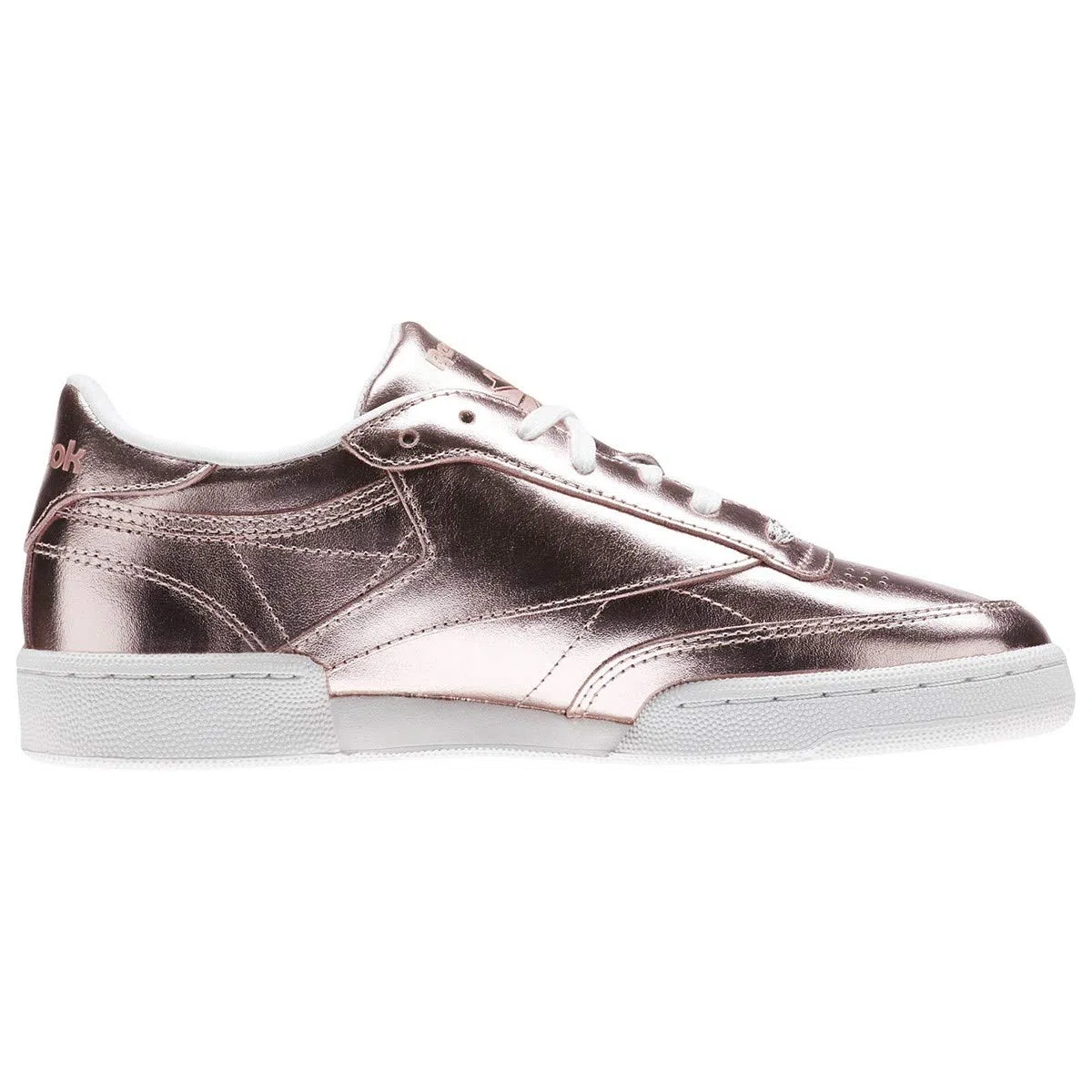 Reebok Scarpe da Tennis Club C 85 S Shine Donna, Nero Argento, 37 EU