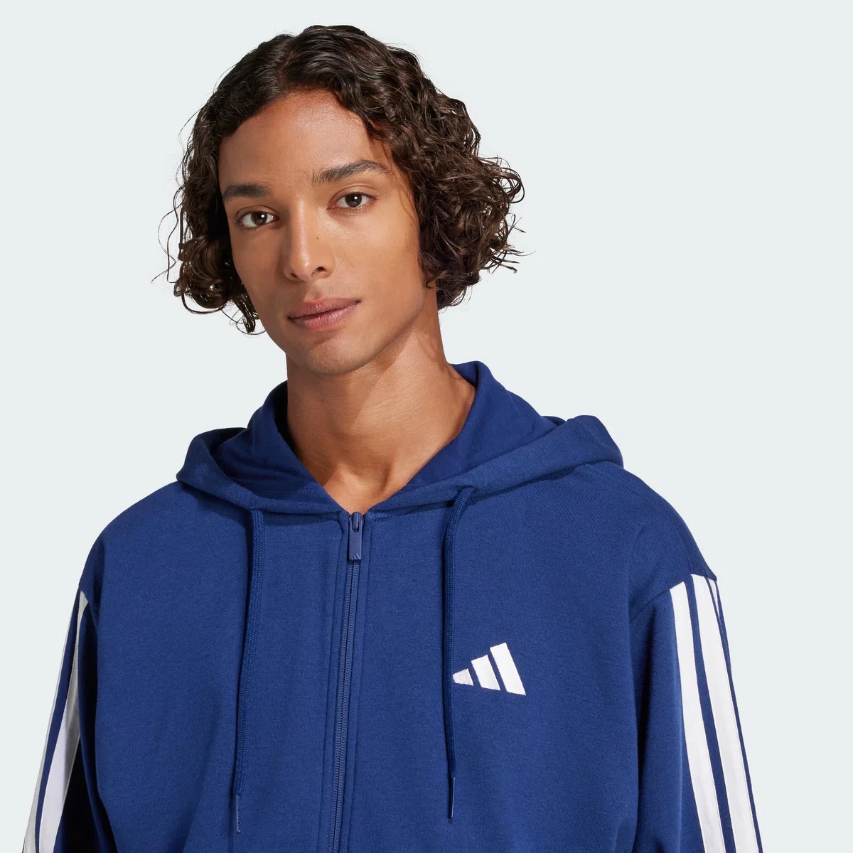adidas Uomo Essential Three Stripes French Terry Fullzip Hoodie