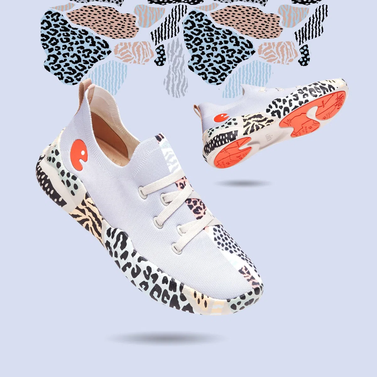 UIN Scarpe da Ginnastica Leggere da Passeggio Leggere Scivolate Occasionali Scarpe da Ginnastica da Tennis Dipinte con Comodo