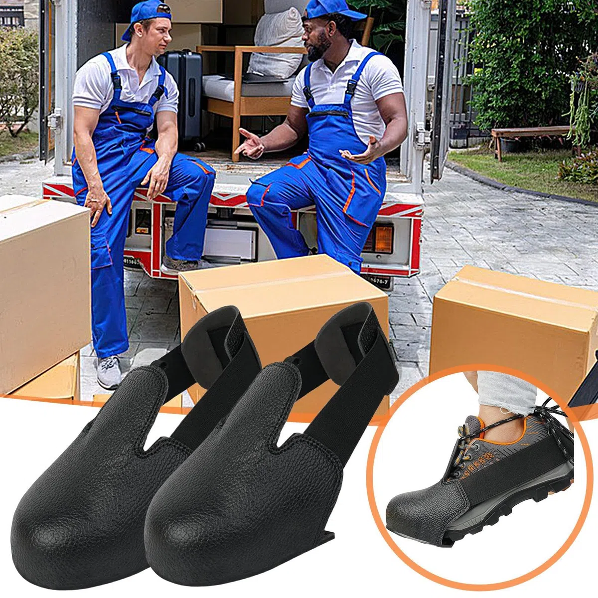 Coperture Protettive Con Punta In Acciaio | Antiscivolo E Antischiacciamento Per Scarpe Con Rinforzo Metallico | Attrezzi E Casa Per Lavoro Con Cinturino Regolabile E Antinfortunistici