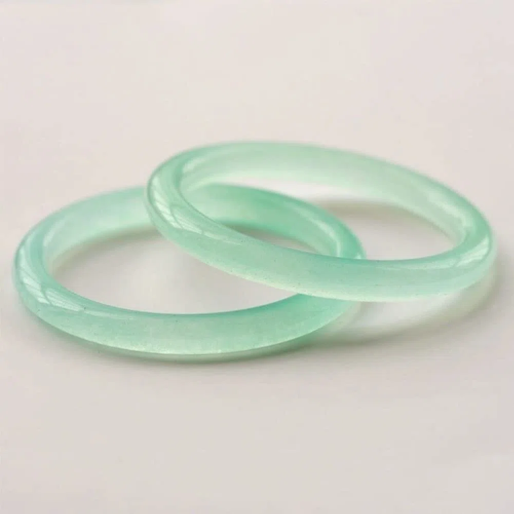 Bracciale di giadagiada,bracciali da Donna Bracciale Rigido in Giada da Donna. Bracciale Rigido Rotondo Sottile Verde Naturale Autentico, Regalo for Ragazza