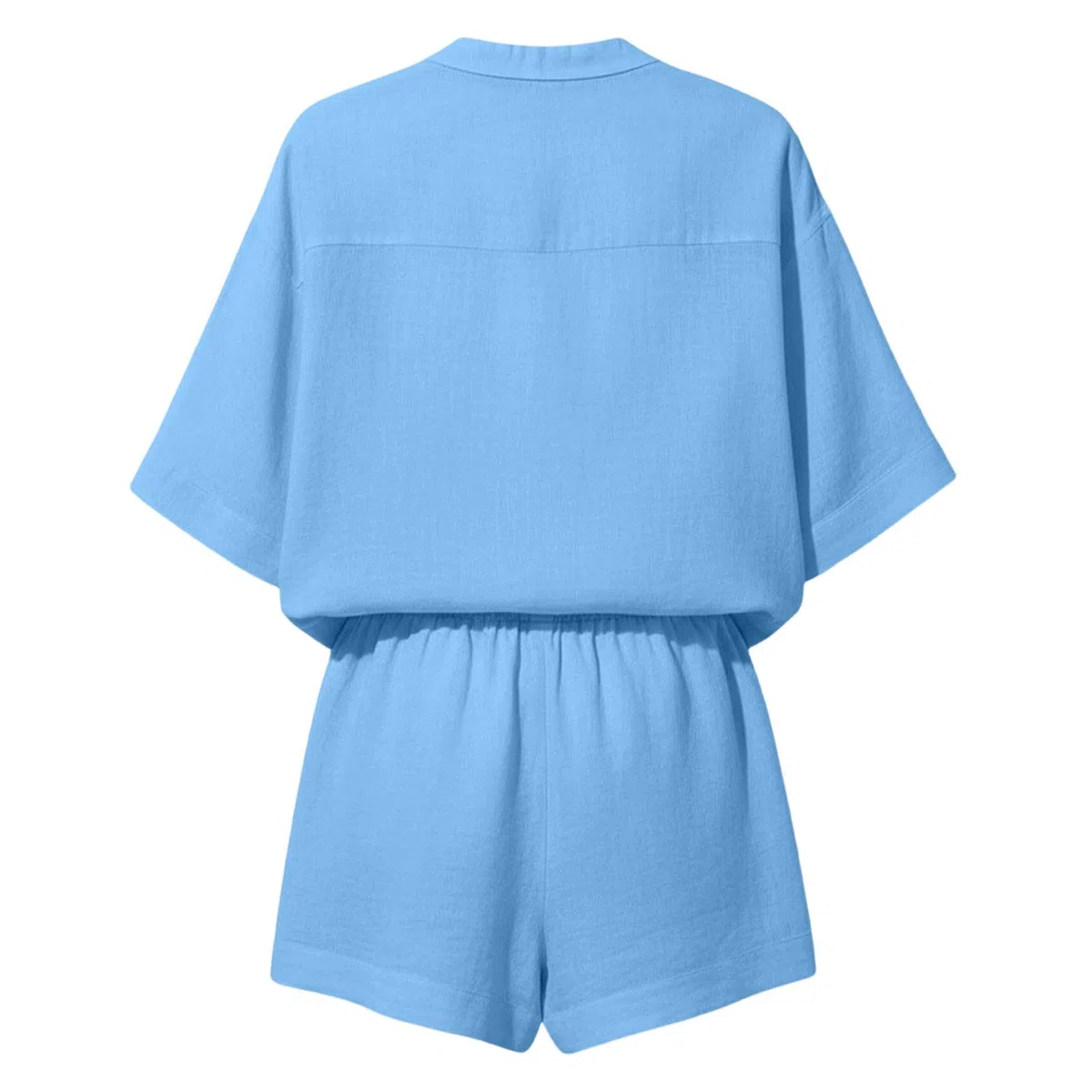 Completo Donna Lino Due Pezzi Elegante Camicia a Maniche Corta e Estivo Pantaloncini Cotone Tuta Estiva Curvy Set Completi Estivi Casual Larghi Abbigliamento Estive Spiaggia