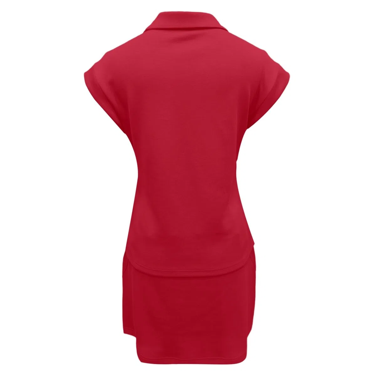 Tuta da donna con gonna attiva a maniche corte classica ideale per attività sportive, perfetta con scarpe da tennis in primavera,