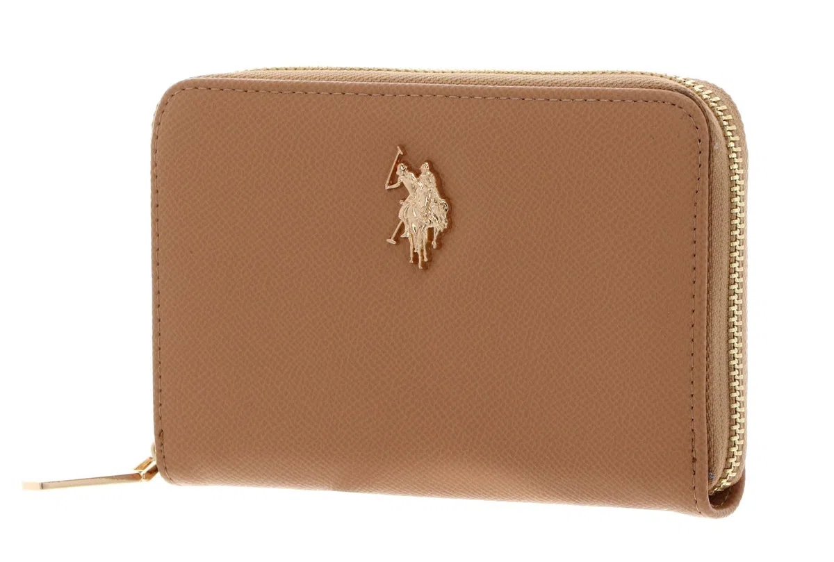 U.S. Polo Assn. portafoglio Jones Zip Wallet Camel marrone chiaro