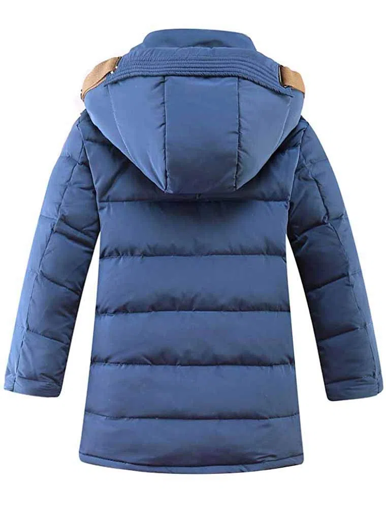 Cappotto con Cappuccio da Ragazzo Giubbotto Trapuntato Parka Incappucciato Inverno 4-13 Anni