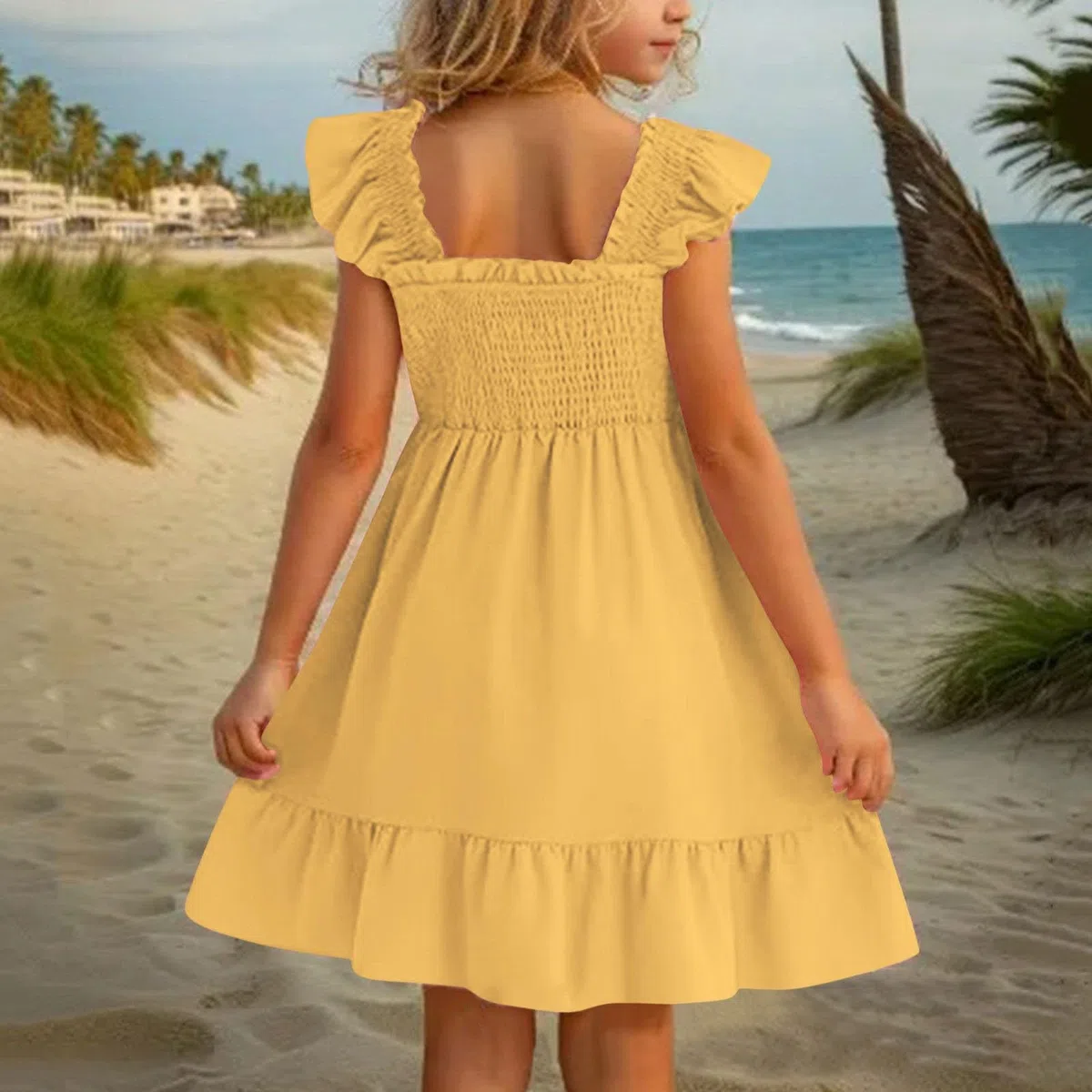 2026 Costume per bambini ragazze prendisole smocked prendisole senza maniche con tasche
