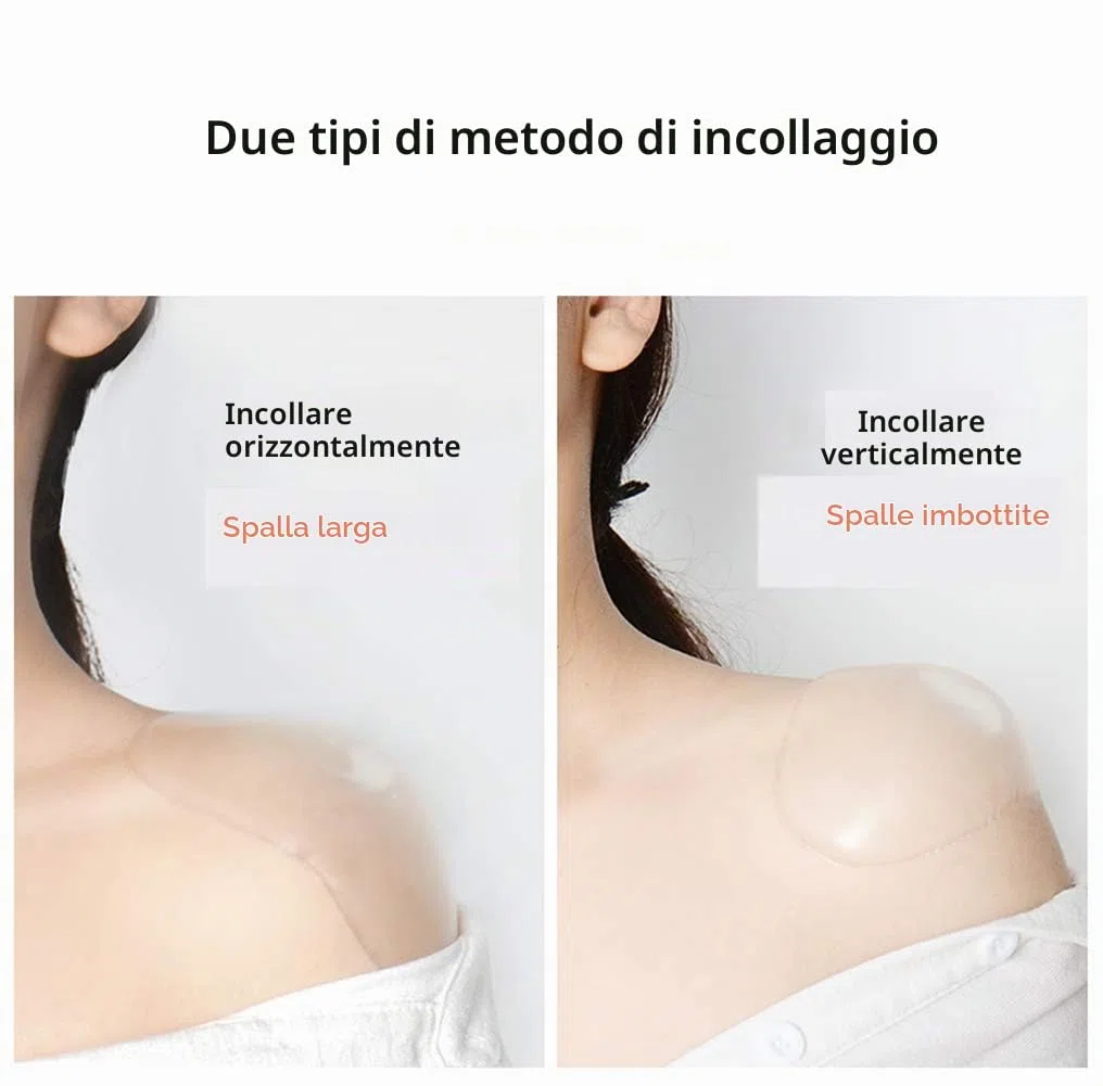 Spalline da 2 pezzi Spalline in silicone Push-up Rinforzatore adesivo per spalle per donna Abito da uomo Blazer Abbigliamento Camicette T Shirt