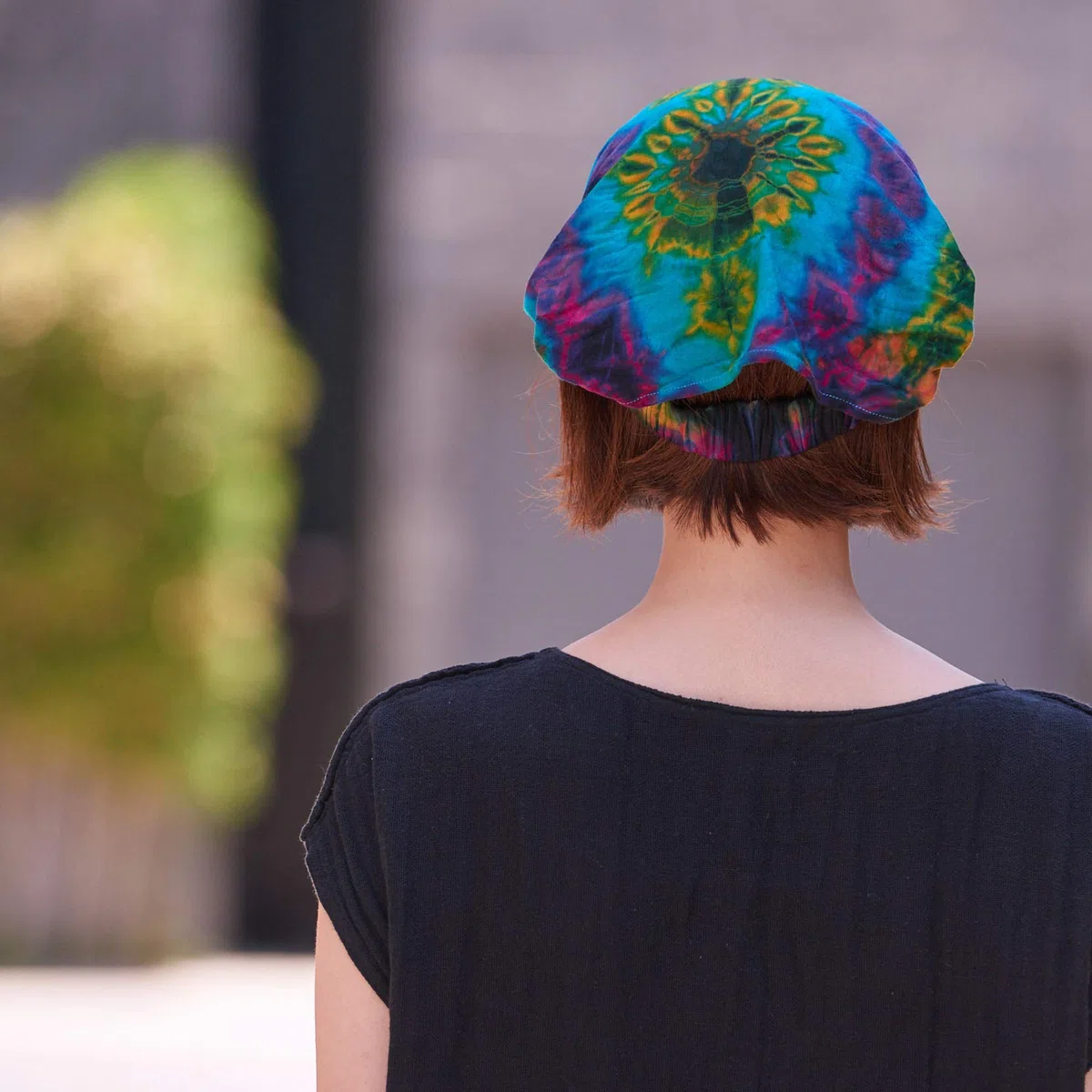 CHARM Fascia Capelli Donna E Uomo Tie Dye, Hippie Headband Tinta Unita, Bandana Con Elastico Anni '60 E '70, Accessori Figli Dei Fiori, Fascetta Skincare Tintura Tipo C