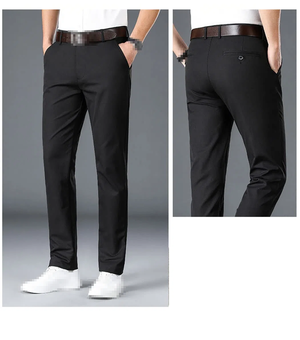 keusyoi Primavera Estate Dritto Pantaloni Da Uomo Pantaloni Da Affari Rosso Nero Blu Solido Colore Formale Pantaloni Di Grandi Dimensioni, Grigio Chiaro9, 33 W