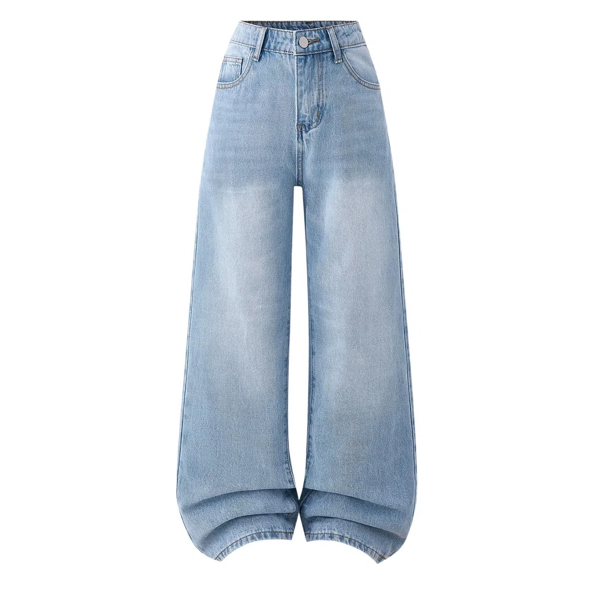Jeans Baggy-Pantaloni Larghi in Denim per Ragazze, Comodi Pantaloni Casual in Tessuto Morbido Ed Elasticizzato per Il Gioco Quotidiano