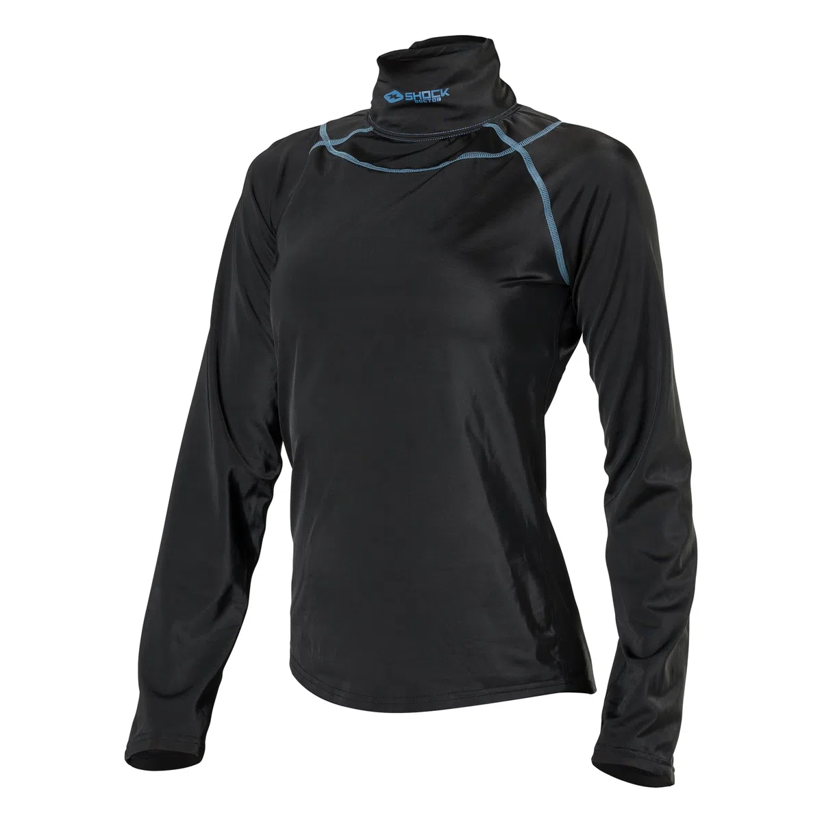 Shock Doctor Maglia a compressione per hockey, con protezione per il collo, a maniche lunghe, con protezione per il collo integrata