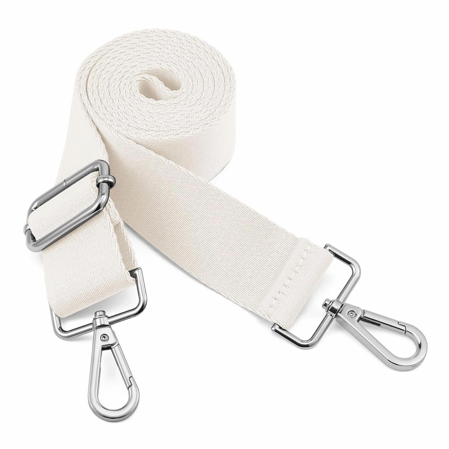 QIUTIMIY Tracolla, Spessore Regolabile Morbida Sostituzione Universale Comfort Antiscivolo con Fibbie Argentate adatta per borsa a Tracolla/Borsa a Tracolla/Borsa a Tracolla，Beige
