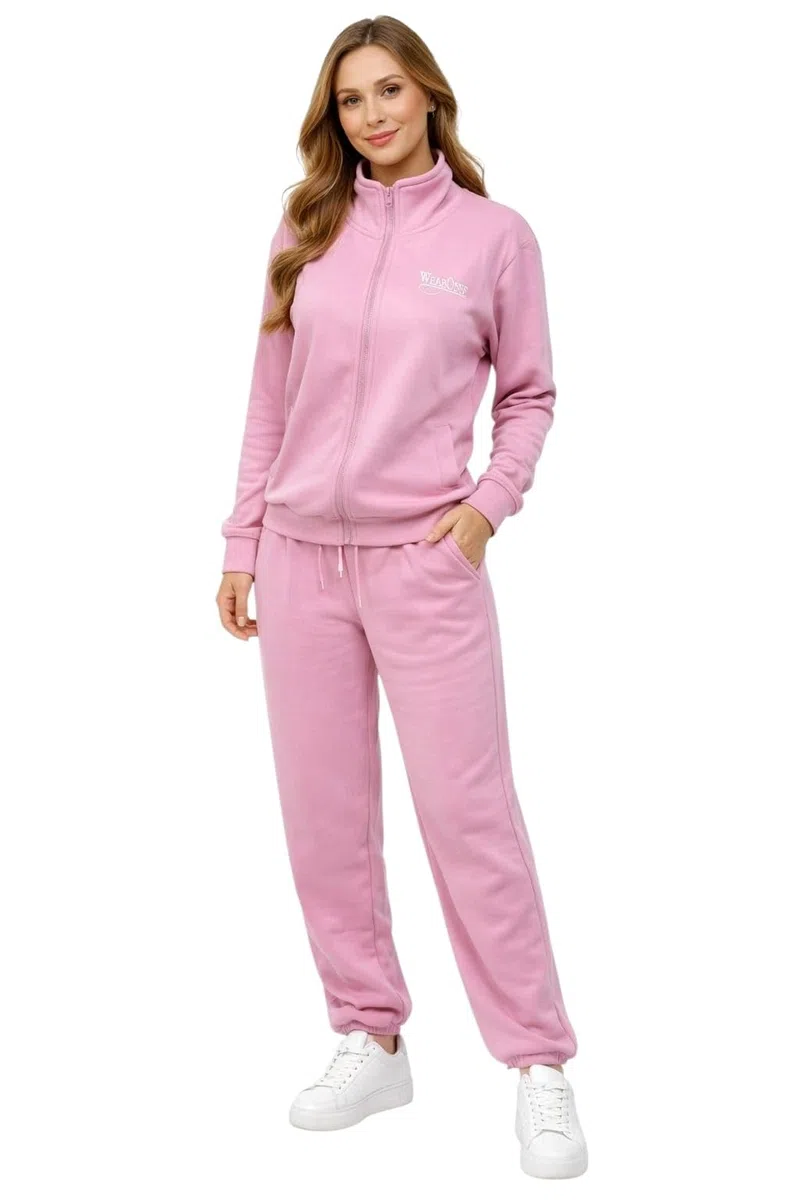 GARGIX TUTA DONNA INVERNALE FELPATA CALDA PIGIAMA SPORT PANTALONI FELPA ZIP