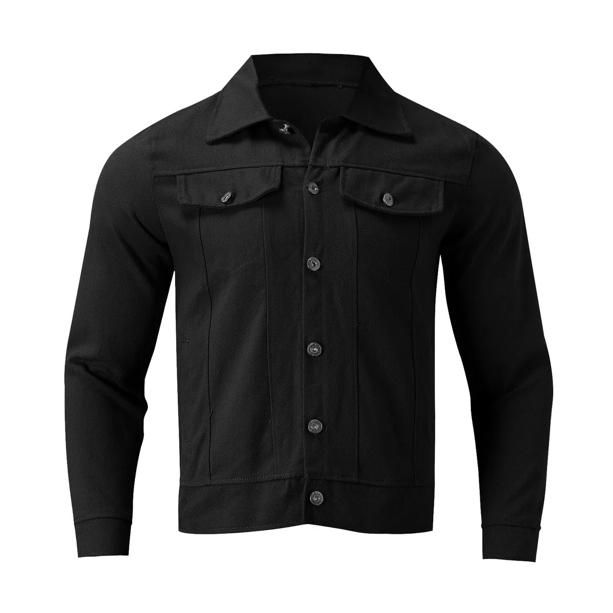 Camicia in denim da uomo a maniche lunghe strappate, slim denim, con tasche, jeans, camicia da uomo, vestibilità normale, a maniche lunghe