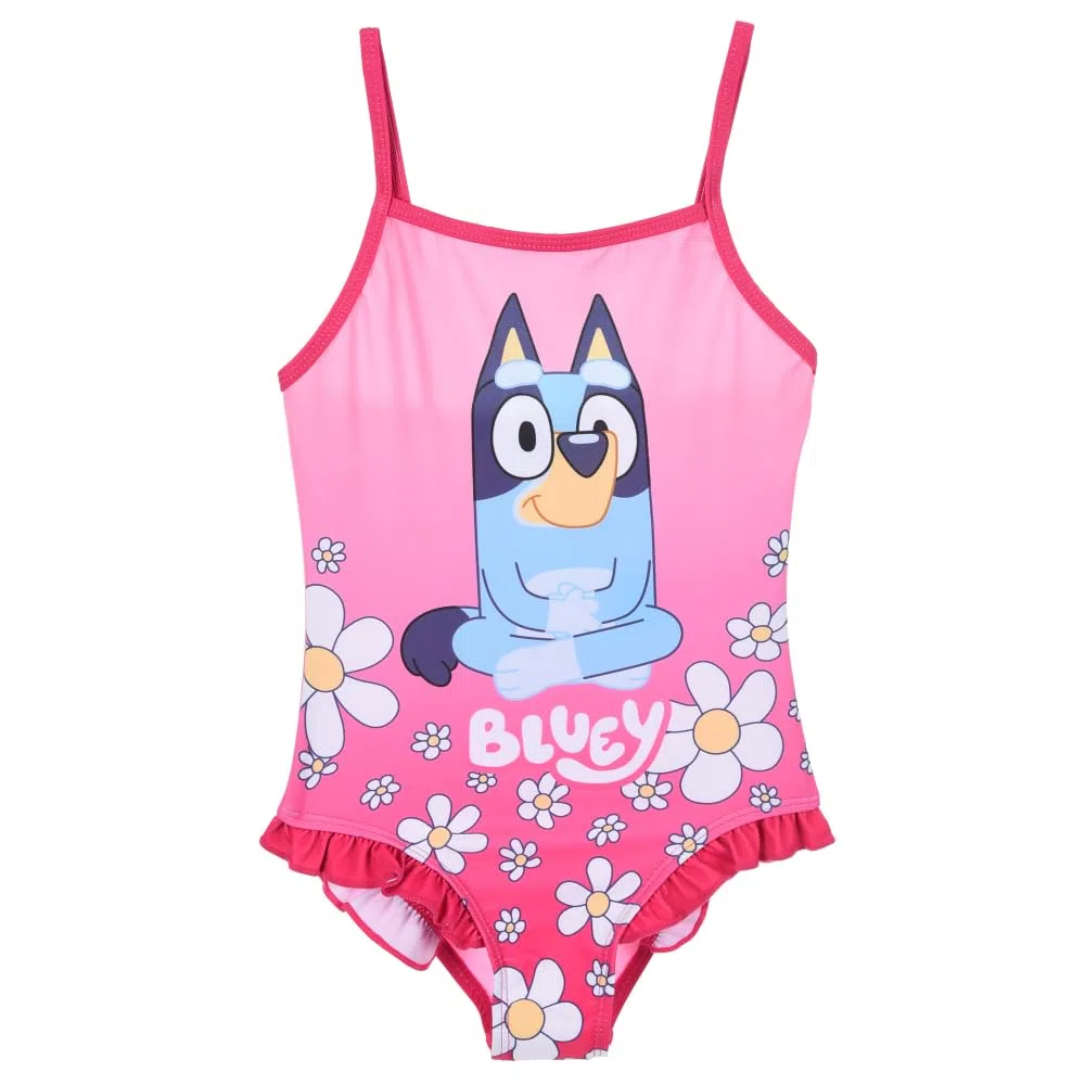 CARTOON Costume da Bagno Bluey Costume Intero Abbigliamento Mare Piscina Beachwear per Bambini