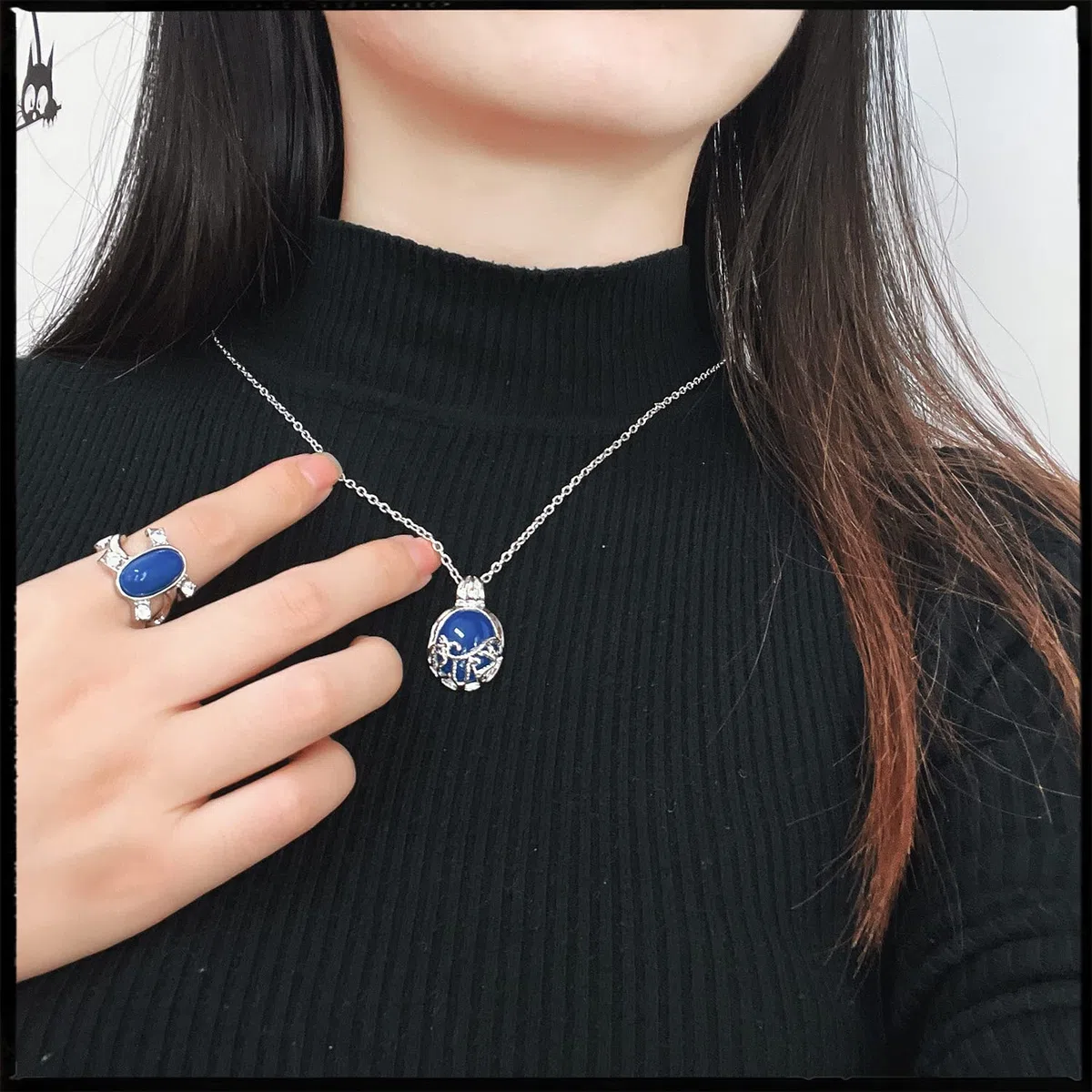 YouU UoYu The Vampire Gioielli Set Elena Gilbert Apertura Verbena Locket Collana Daywalking Katherine Sapphire Crystal Ring Red Diamond Stud Orecchini con Adesivo 29 pezzi