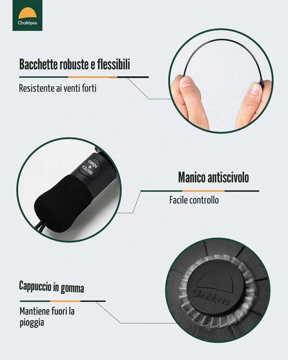 Ombrello Pieghevole Pioggia da Viaggio con strisce riflettenti - Ombrelli inverso Portatile per uomo e donna Automatico Apri Chiudi, Rivestimento in 210T Apertura 105 cm 8 Stecche