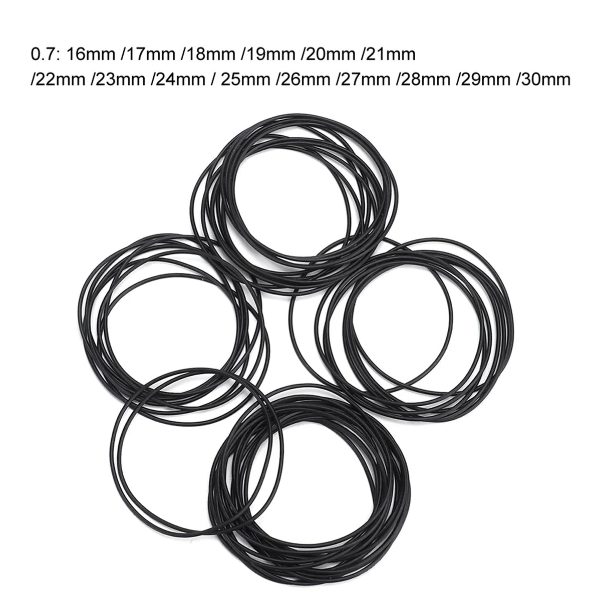 Ejoyous Guarnizione di Tenuta per Orologi O Ring, Materiale in Gomma, O-ring da 500 Pezzi per la Riparazione di Orologi con Resistenza all'acqua e Uso Versatile