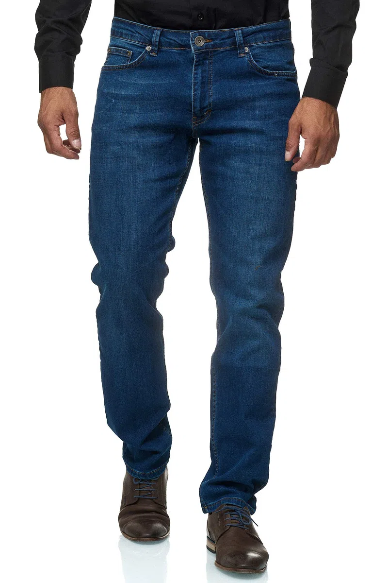JEEL Jeans da Uomo - Taglio Regular Dritto - Elasticizzata - Jeans Basic Lavato