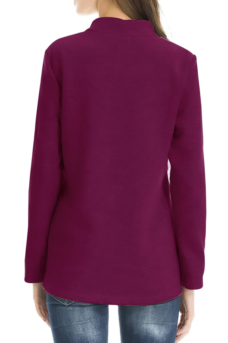 Smallshow Abbigliamento da Allattamento Invernale a Manica Lunga da Donna L Wine