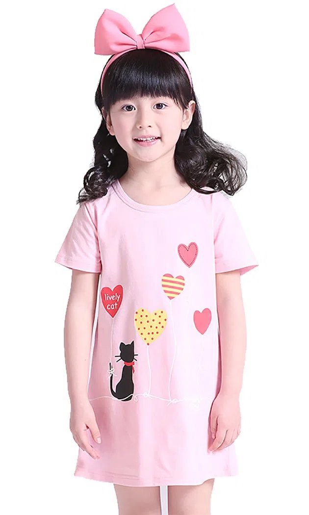 ABClothing Cotton Grils Camicia da Notte Vary Colors 4-14 Anni