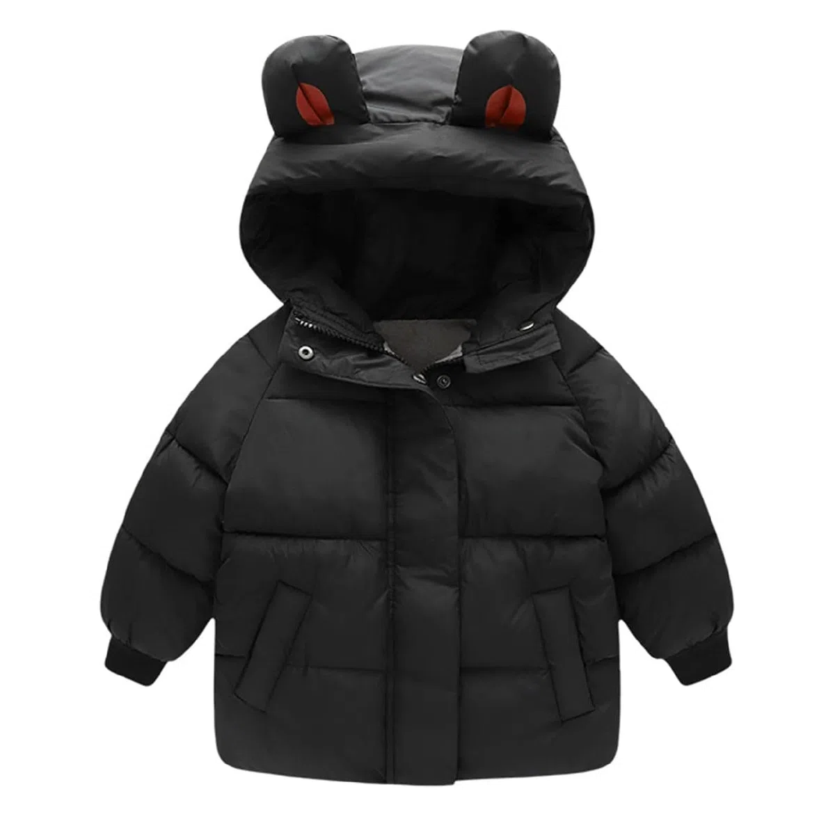 ASSICON Cappotto Invernale per Bambina da Bambino Piumino Leggero Antivento con Cappuccio con Orecchie Tuta da Neve per Bambini Giacca in Cotone con Cappuccio per Bambini