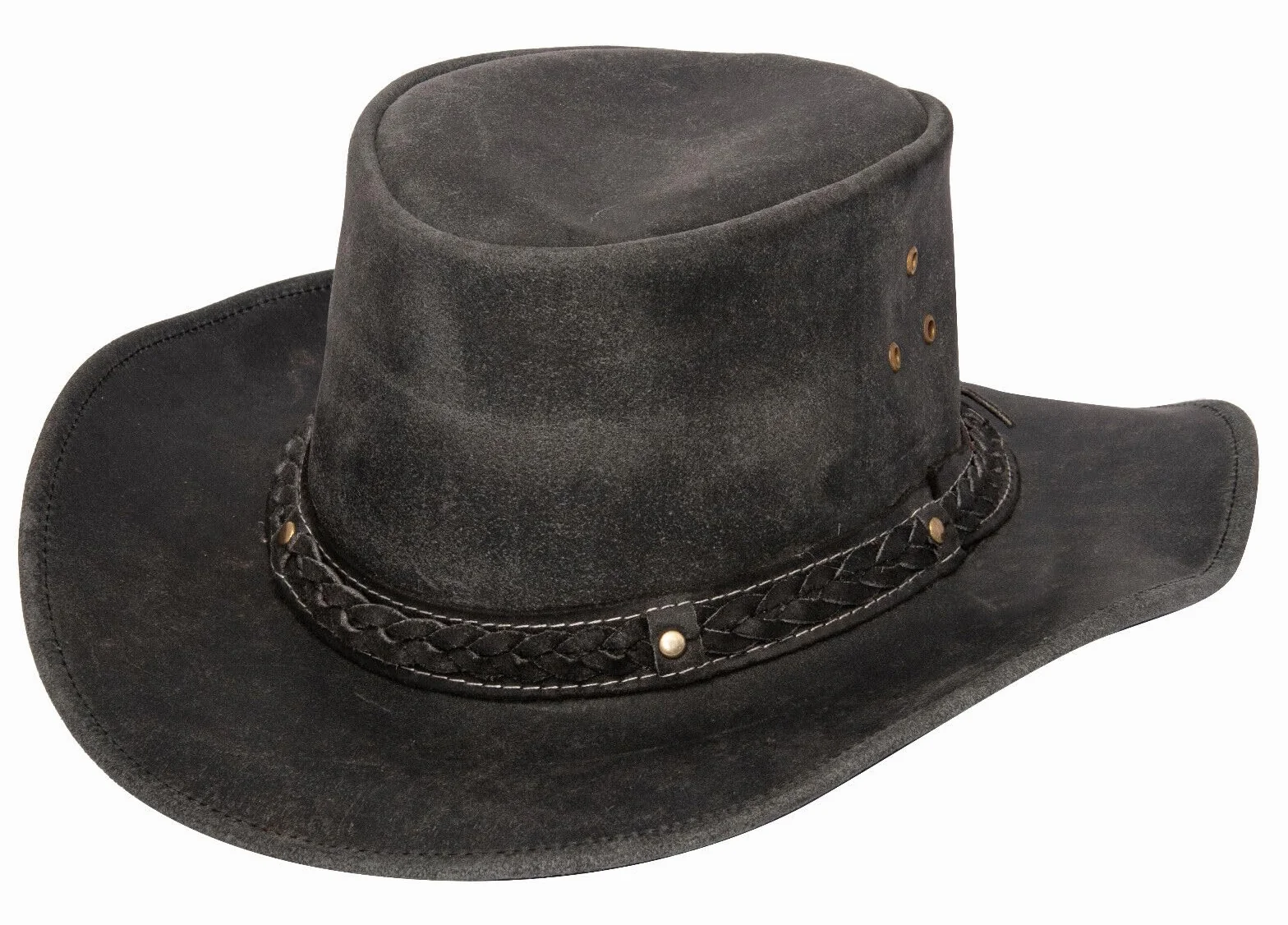 Infinity Leather Cappello da Cowboy in Vera Pelle Australiana Occidentale Entroterra Bush