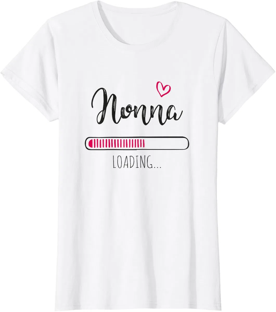 Nonna Loading Neonato Incinta Gravidanza Futur Regalo Maglietta