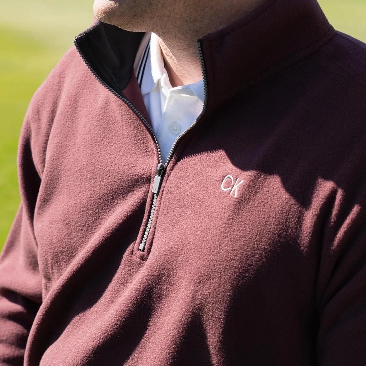 Calvin Klein Maglione da Golf Elasticizzato con 1/2 Zip Uomo 2026 Polar Fleece