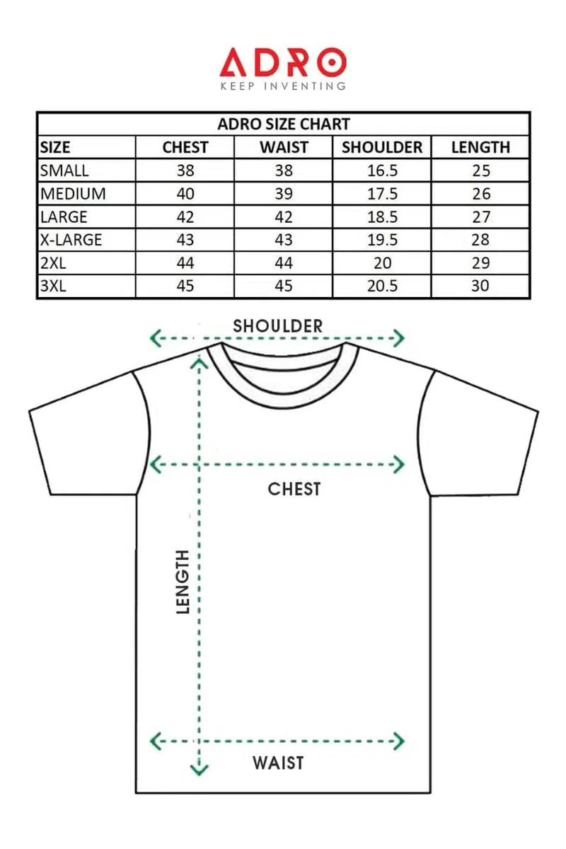 ADRO T-shirt da uomo in cotone con stampa grafica