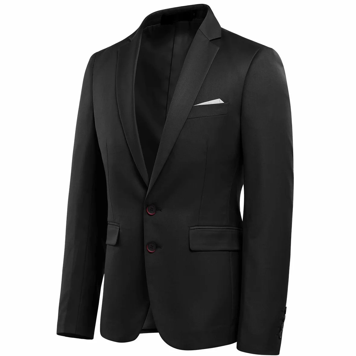 Allthemen Blazer da Uomo a Due Bottoni con Spacco Posteriore in Tinta Unita Jacket da Abito d'Affari Business