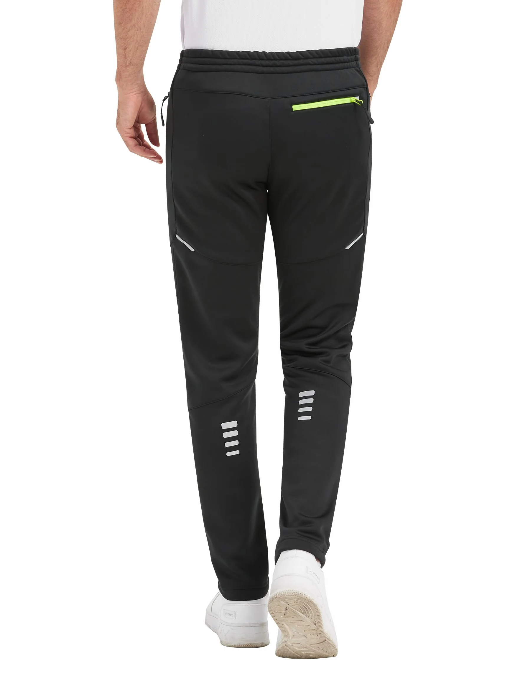 KUTOOK Pantaloni Ciclismo Invernali Pantaloni Softshell Uomo Pantaloni MTB Lunghi Antivento Impermeabile da Trekking Bici Escursionismo Montagna Arrampicata