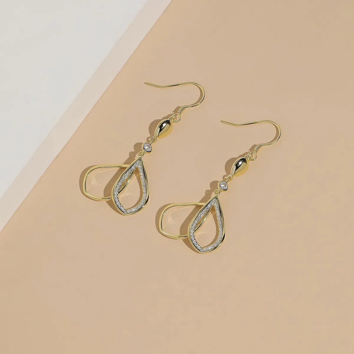 Meissa Orecchini Donna Pendenti Lunghi Argento 925 Orecchini Dorati Piercing Cerchio Piccoli con Pendenti Pietra Gioielleria Donna Regalo Sposa Moglie Anniversario (oro rosa)