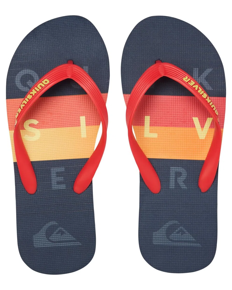Quiksilver Molokai Word Block Youth, Scarpe da Spiaggia e Piscina Bambini e ragazzi, Multicolore Black Red Blue Xkrb, 36 EU