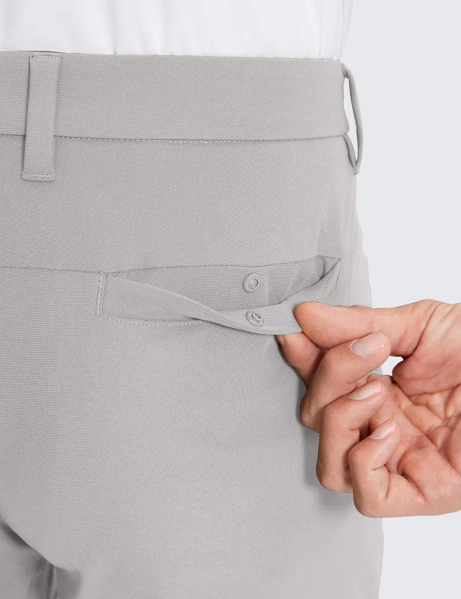 CRZ YOGA Pantaloni da Golf da Uomo Comodi Leggeri Asciugatura Rapida Traspiranti Elasticizzati con Tasche - 76cm Gabbiano 44