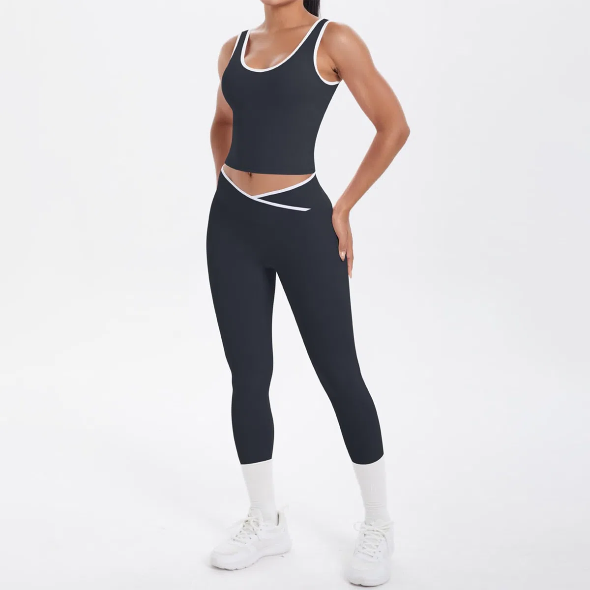 Due Pezzi Donna Moda Vacanza Vita ​Alt Senza Maniche Scuola Bodycon Tinta Unita Fuori dalla Spalla Comfort