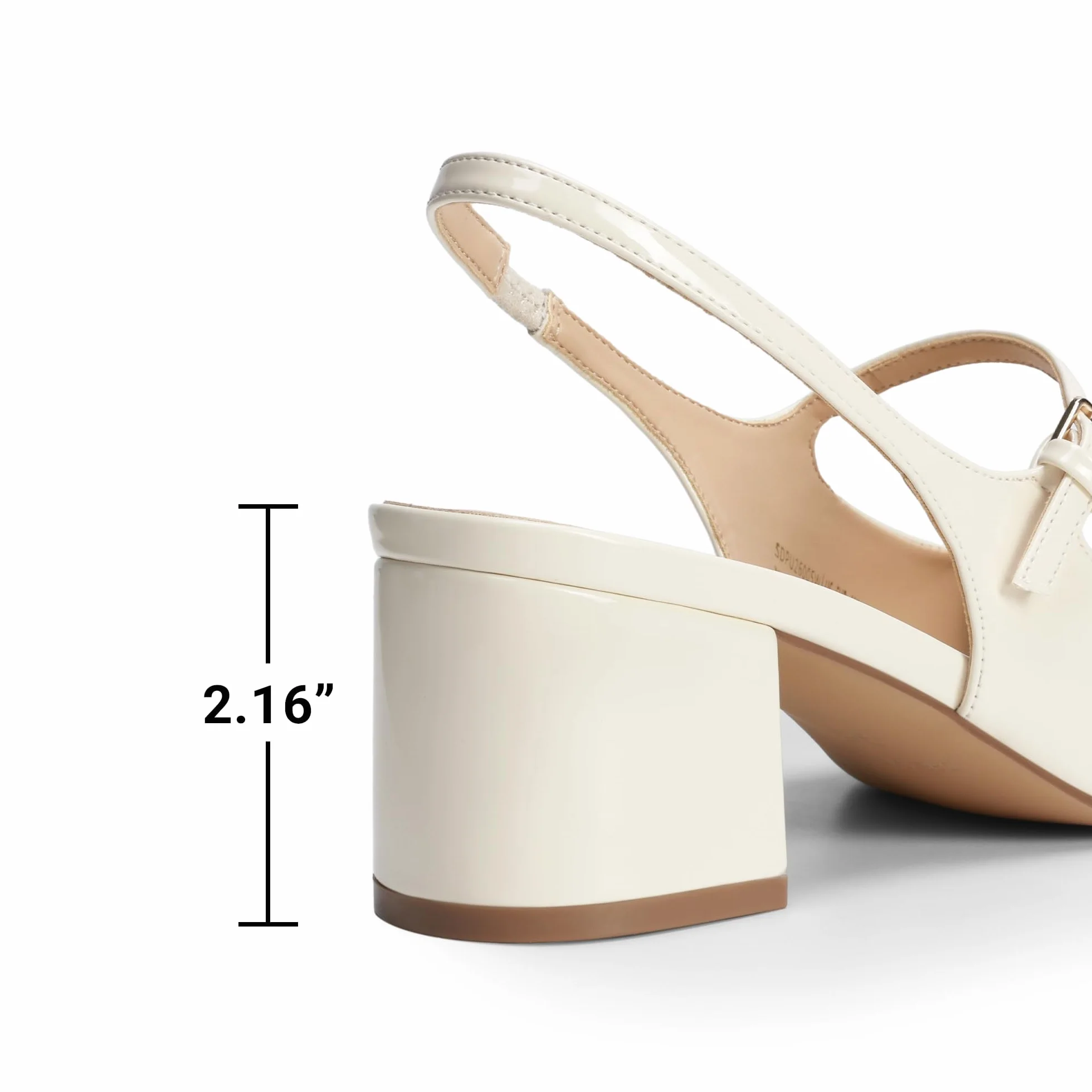 DREAM PAIRS Scarpe Donna Eleganti - Mary Jane Basse con Tacco Grosso, Slingback, Punta Quadrata, Chiuse, per Matrimonio, Festa, Lavoro, Ufficio