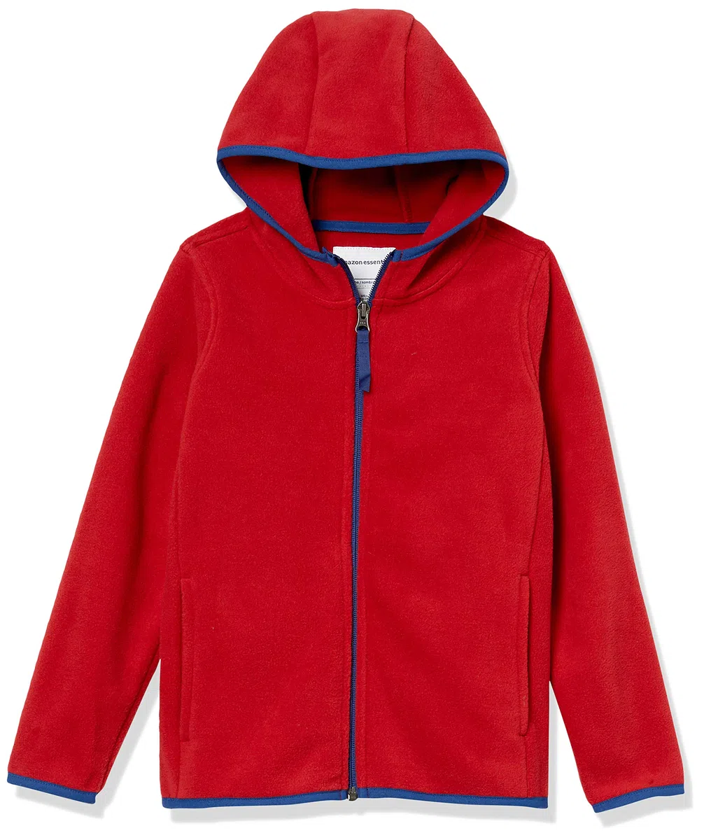 Amazon Essentials Giacca con Cappuccio e Cerniera Integrale in Pile Bambini e Ragazzi