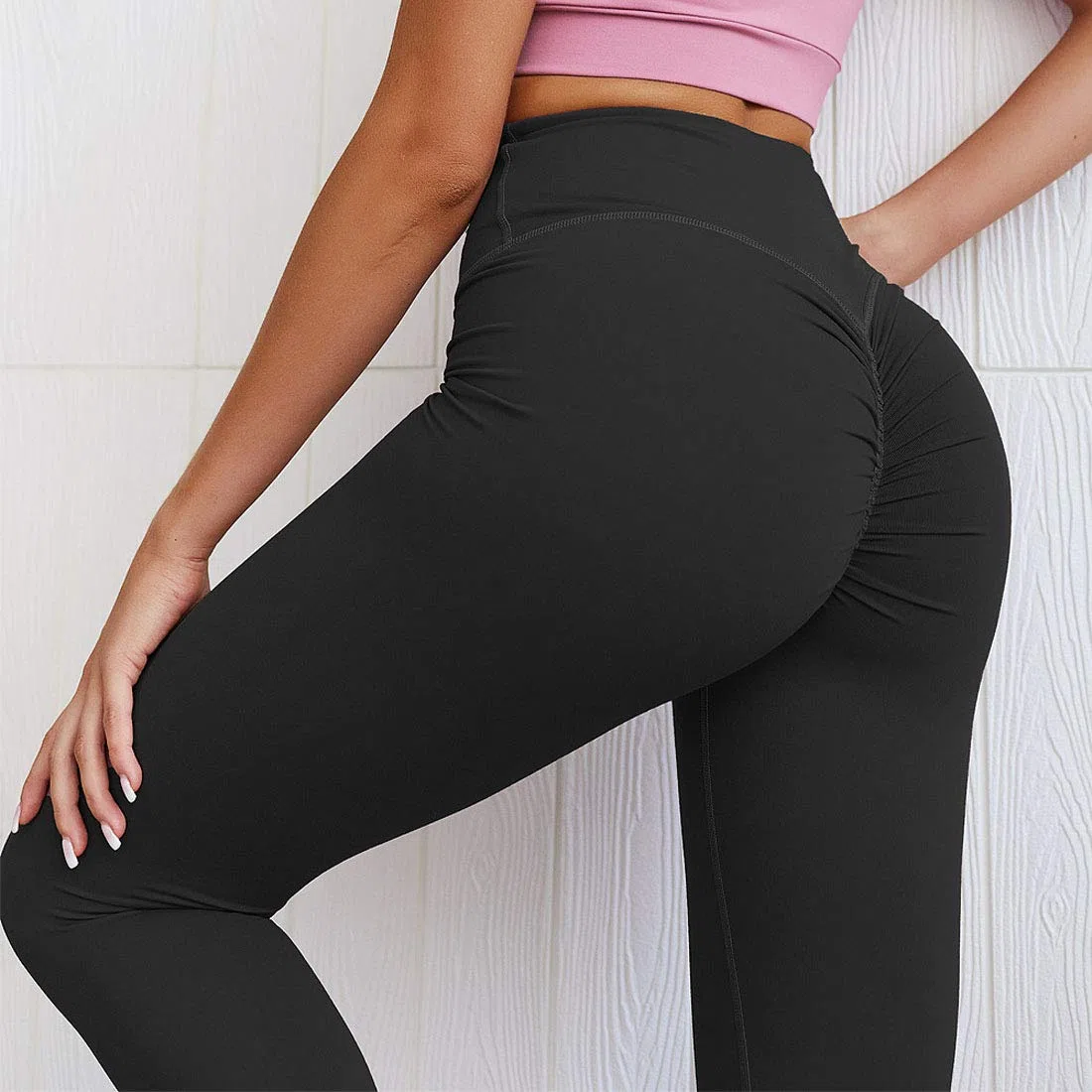 Moda Leggins Sportivi Donna, Leggings da Palestra a Vita Alta da Donna Pantaloni da Yoga Elasticizzati da Corsa Leggings da Allenamento Elegante, Purple, XL