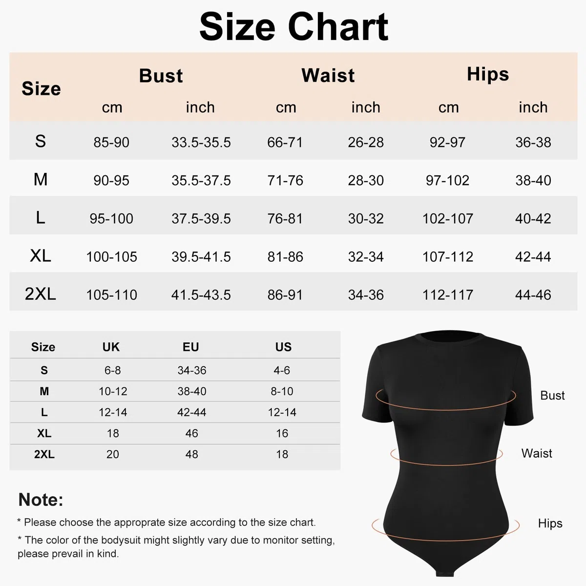 SHAPERIN Body da donna con scollo rotondo, a maniche corte, da donna, casual, estivo, top
