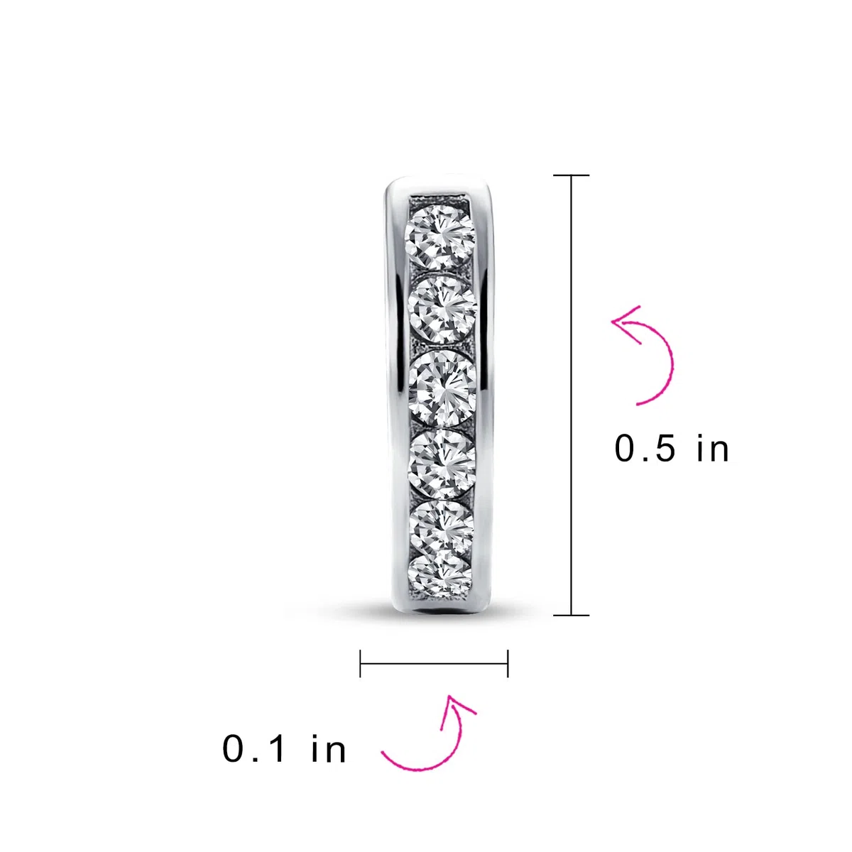 Orecchini A Cerchio Piccoli E Delicati Con Canale Di CZ Per Donne E Adolescenti In Argento Sterling Placcato Oro Rosa Più Colori Disponibili