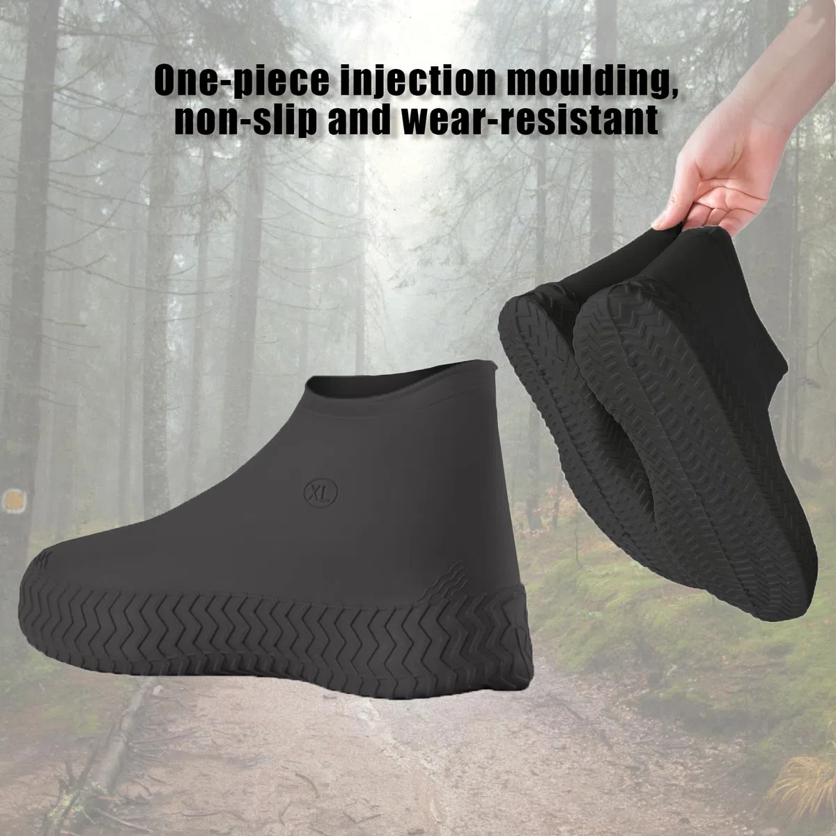 Ahigh Copriscarpe impermeabile, 3 paia di copriscarpe, copriscarpe, usa e getta e riutilizzabili, in lattice, antiscivolo, per pioggia, giorno della neve, spiaggia del deserto, strade fangose