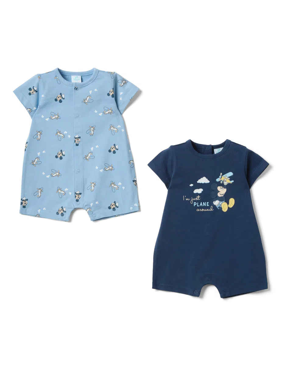 OVS KIDS Bipack tutine in puro cotone multicolor da neonato con Topolino