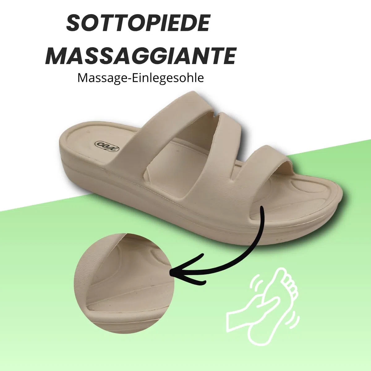 Ritmo Ciabatte Donna Estive in Gomma EVA, Sandali Slide Platform con Sottopiede Massaggiante per Mare Piscina Casa Doccia